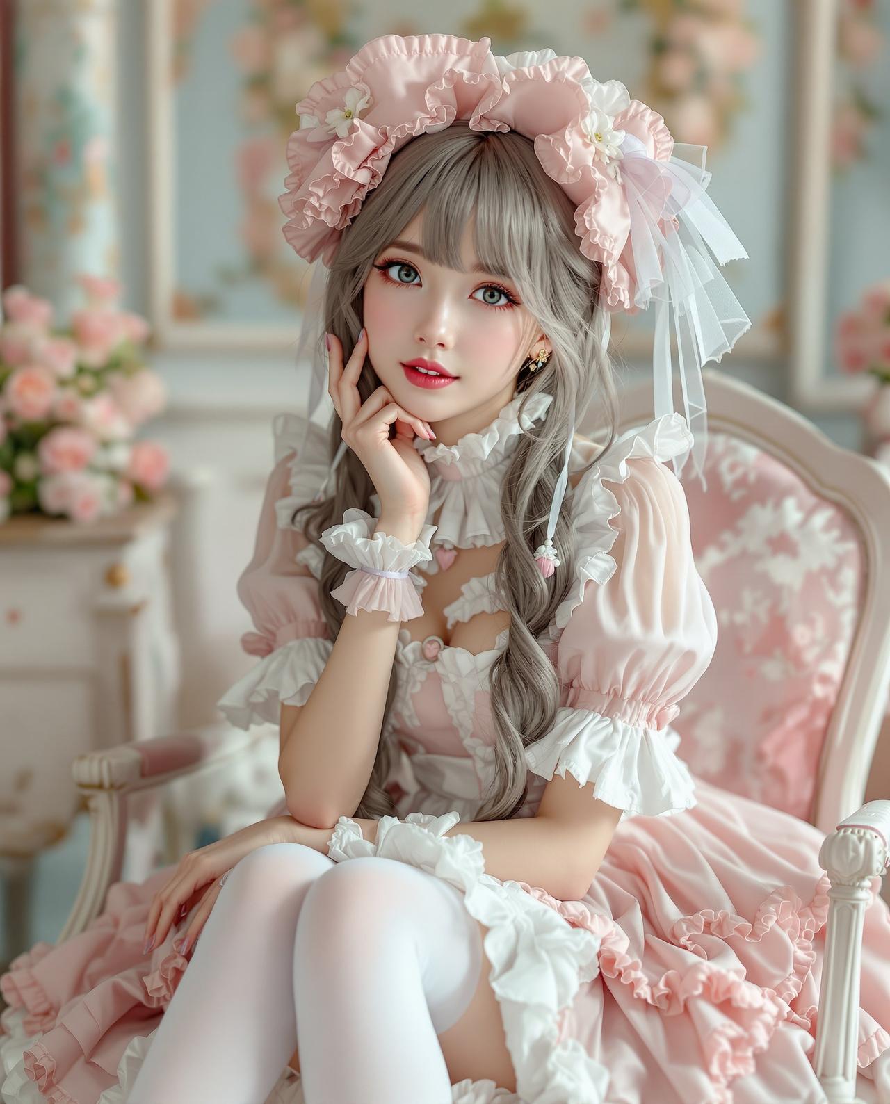 美女网 - 白丝洛丽塔风格 - 缩略图 2